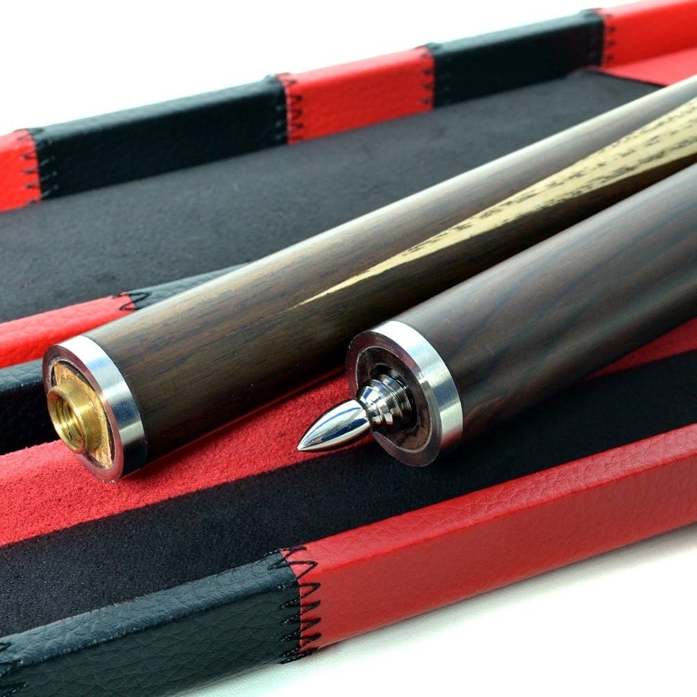 57" 3/4 Joint Snooker Cue 18oz 9.5mm Tip Extensions Hard Case