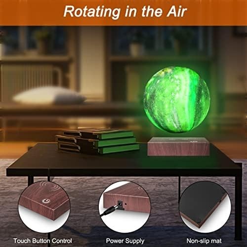 Lacquered Levitating Moon Lamp 7-Color Floating LED Light with Touch Control