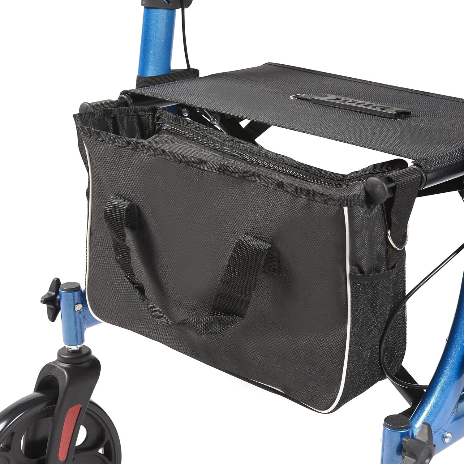 Lightweight Folding Rollator Walker with Seat Lockable 20cm Wheels
