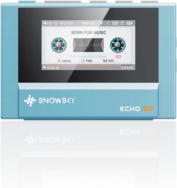 Mini HiFi MP3 Player Bluetooth 15H 3.5mm 4.4mm Output