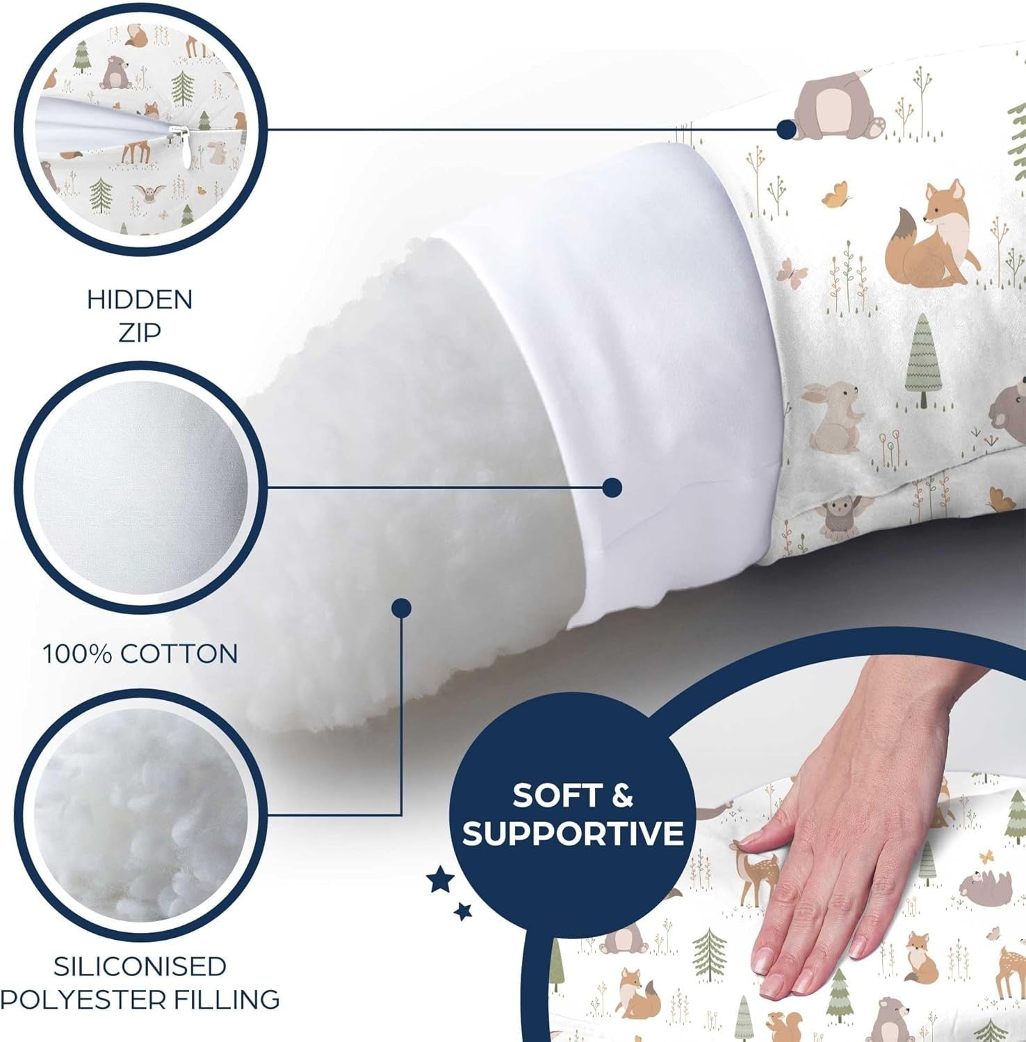 XXL Pregnancy Pillow U Shape 200x70cm Full Body Maternity Nursing Support