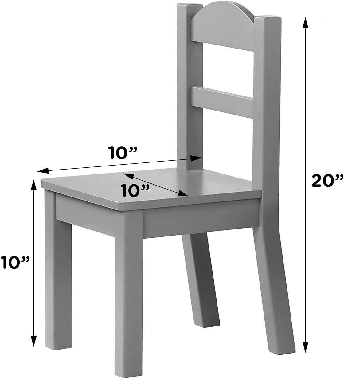 Kids Wooden Table & 4 Chairs Set for Learning, Play, Meals – Easy Clean
