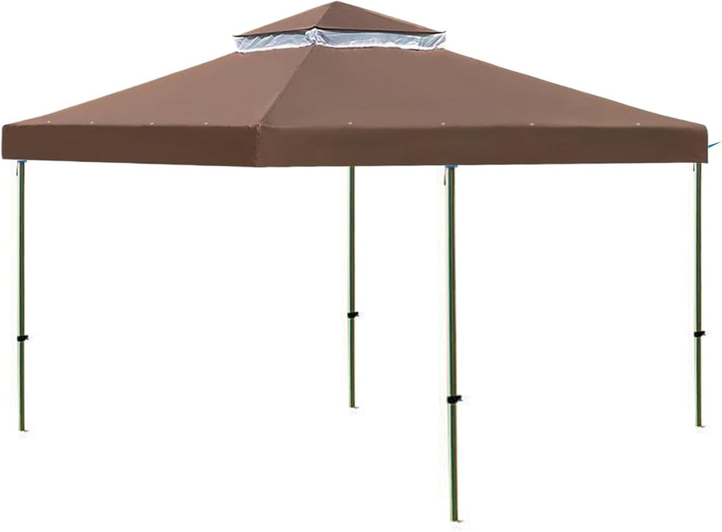 10x10Ft Double Tier Gazebo Canopy Waterproof Patio Roof Outdoor Shade Cover