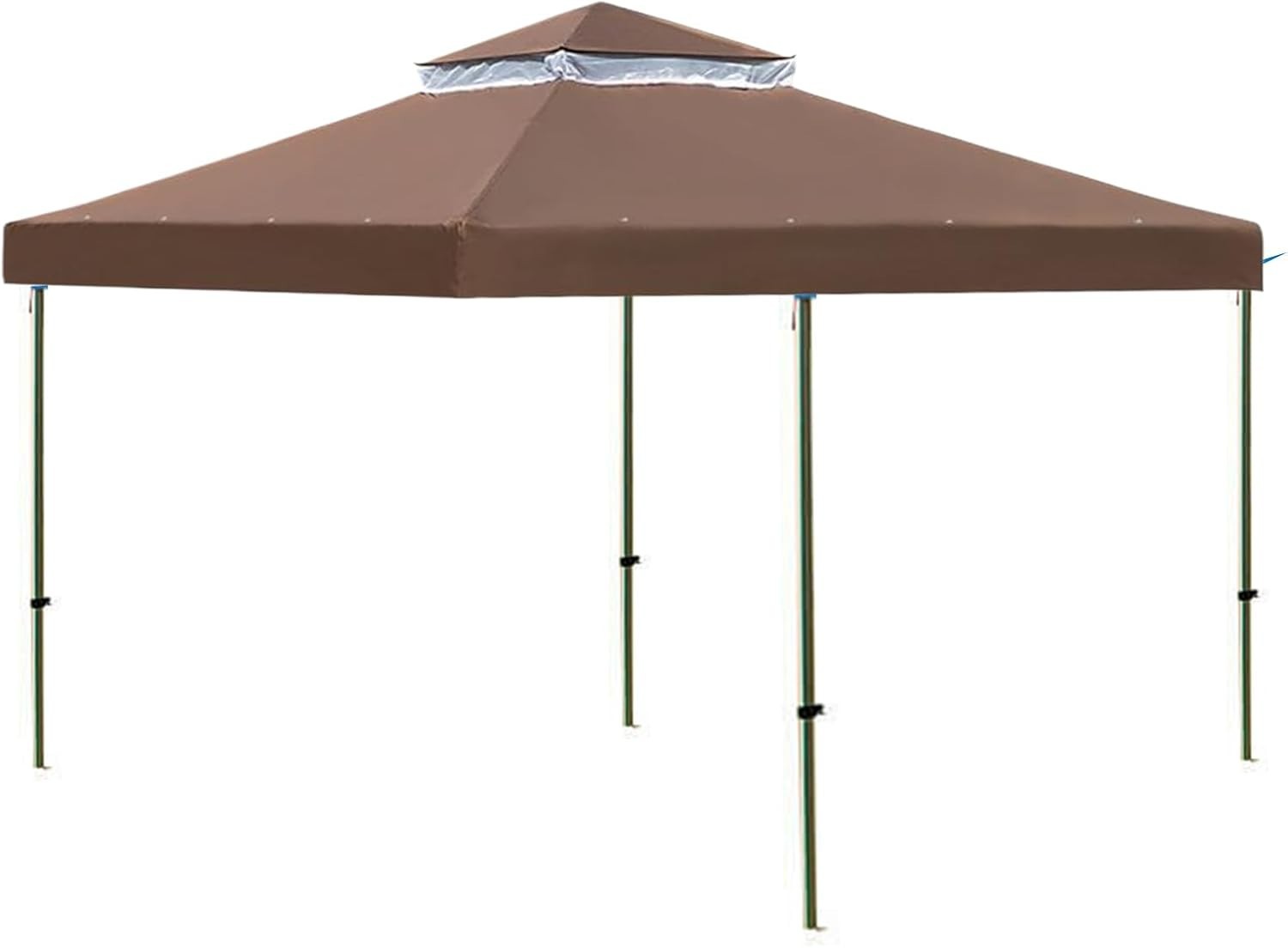 10x10Ft Double Tier Gazebo Canopy Waterproof Patio Roof Outdoor Shade Cover