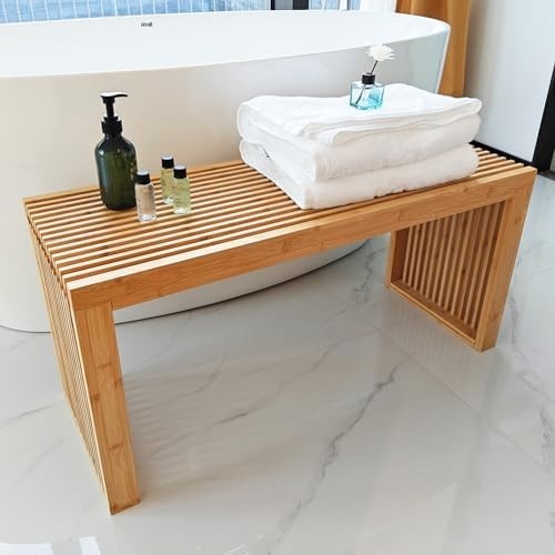 Modern Black Wooden Slatted Bench Sleek Indoor Seating Storage Entryway Décor