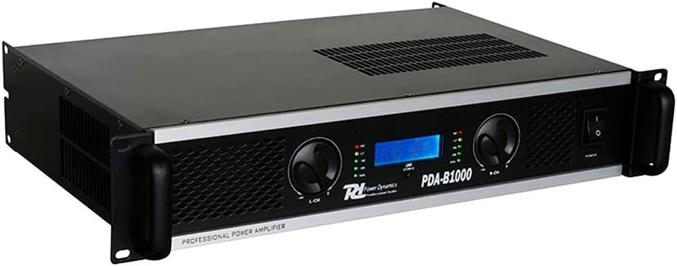 PDA-B1000 1000W Stereo Power Amplifier Bridged XLR TRS LCD Rack Mount