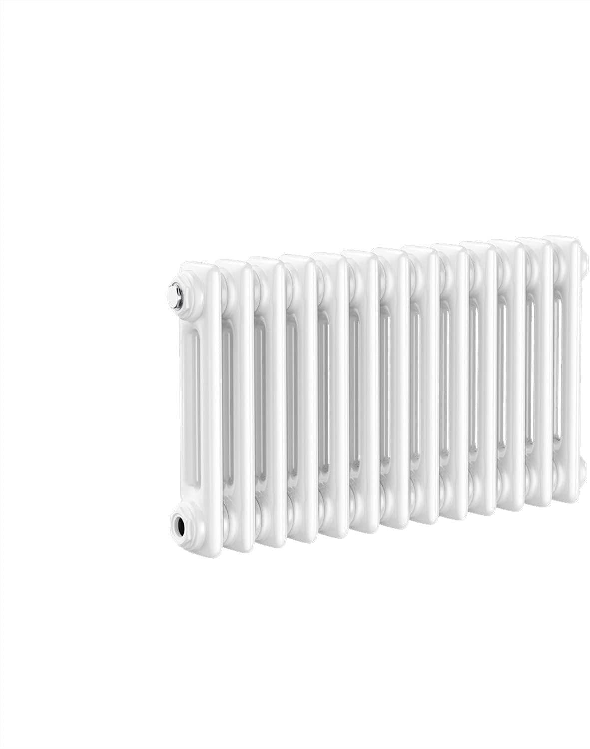 Horizontal Cast Iron Radiator 300x425mm Double Panel White Heating