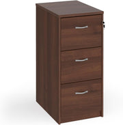 Walnut Executive Filing Cabinet 3 Drawer Lockable Tall Office Storage