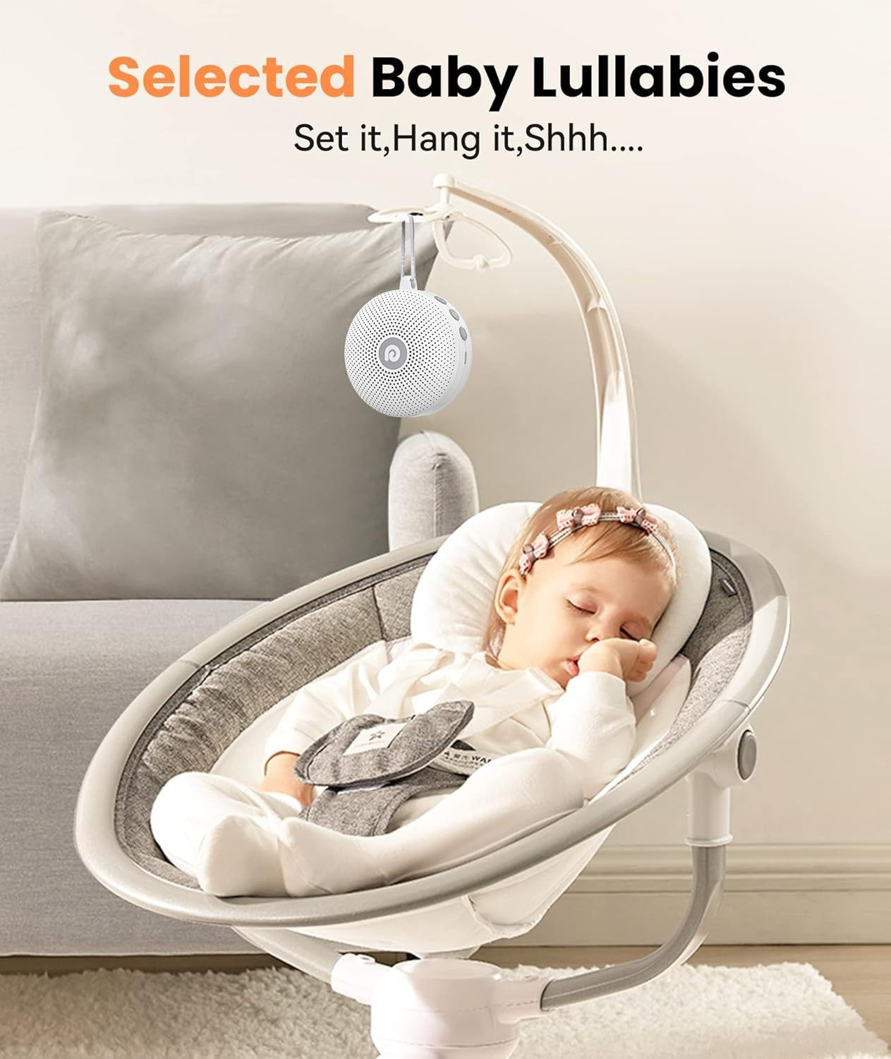 Portable White Noise Machine Baby Sleep Aid Rechargeable 21 Sounds