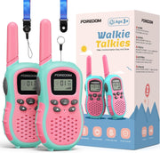 Kids Walkie Talkies 2 Pack Long Range VOX 2 Way Radio Flashlight Pink