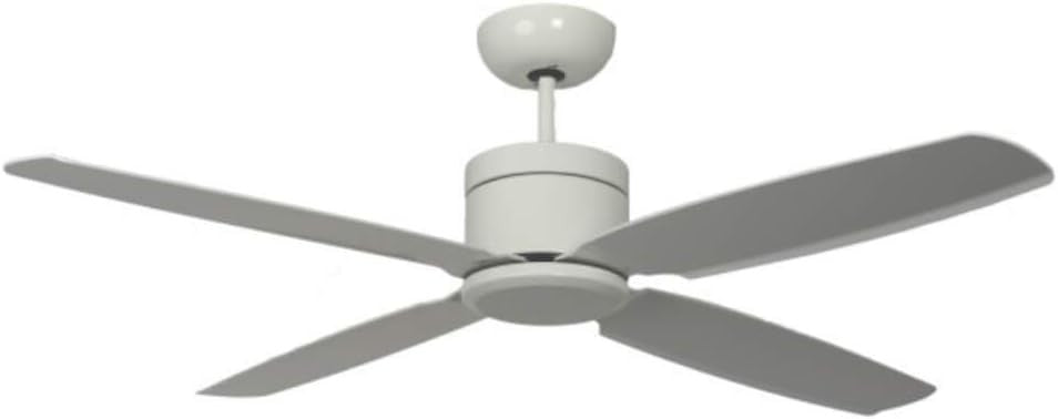 Pepeo Turno 132CM Ceiling Fan, 6-Speed, Reversible Motor, Remote, White