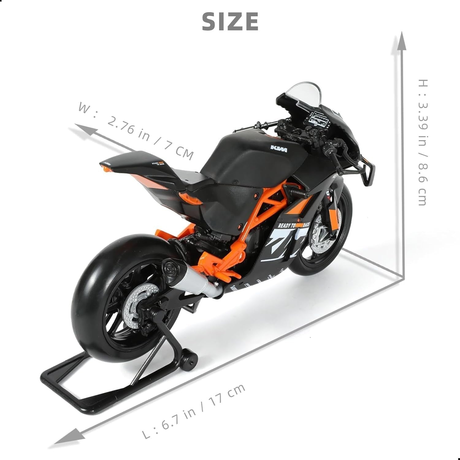 1:12 Diecast Motorcycle Model RC8C Style | Metal Body | No Assembly | Gift Idea