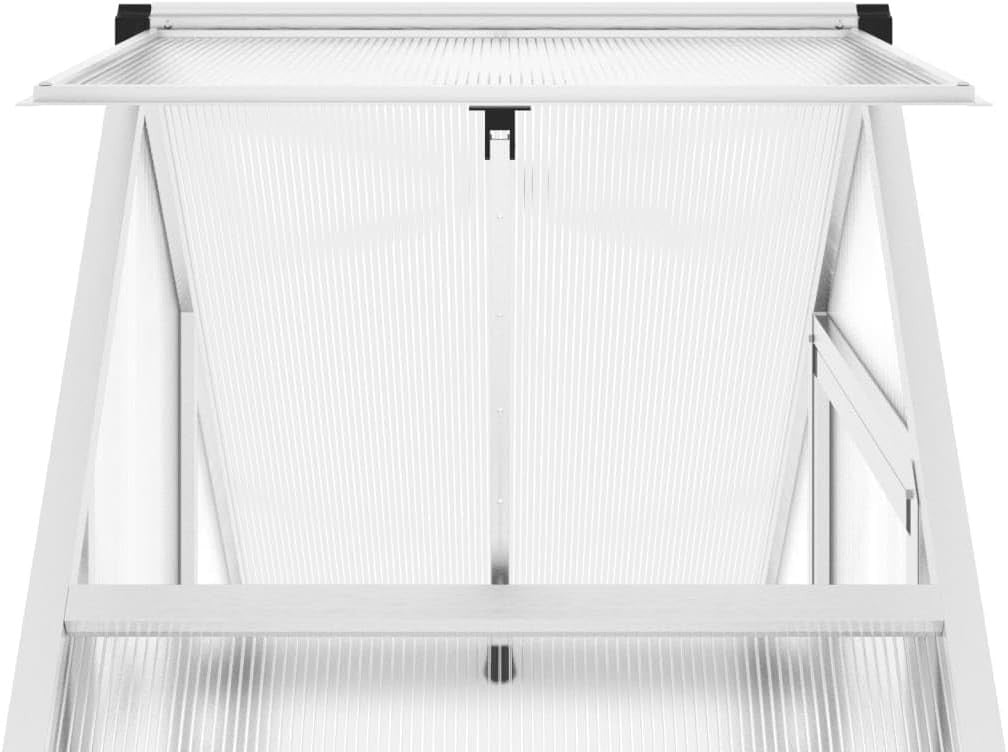 Aluminium Walk-In Greenhouse 169x58x202cm Polycarbonate Weatherproof