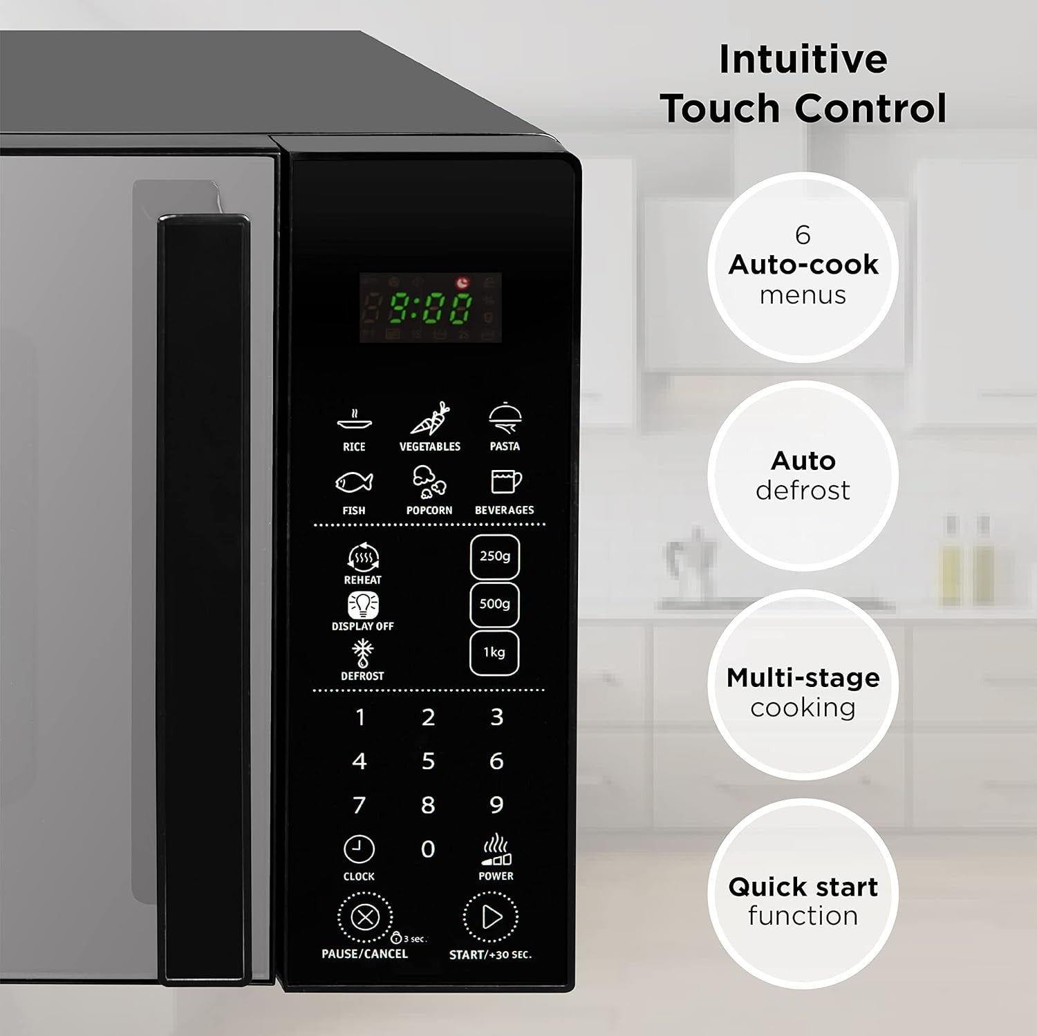 20L Digital Microwave 800W Touch Control 10 Power Levels