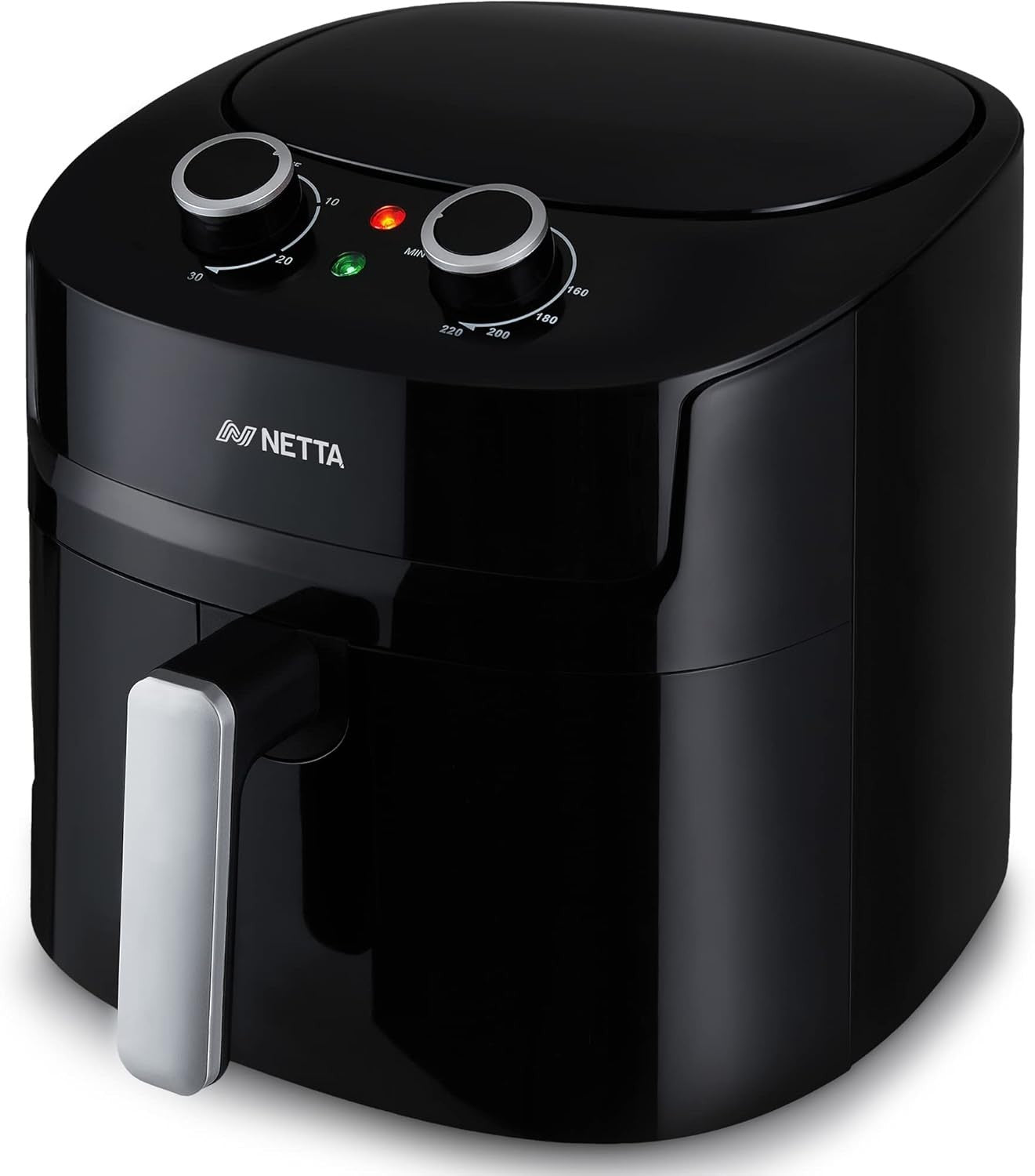 4.2L Air Fryer 220°C Manual Temp Control 30min Timer Oil Free 1300W Black