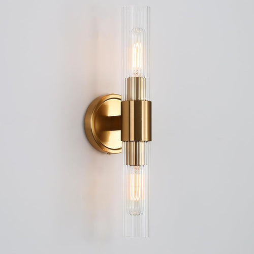 Dimmable Vintage Wall Sconce Light with Glass Shade & E27 Bulb Socket