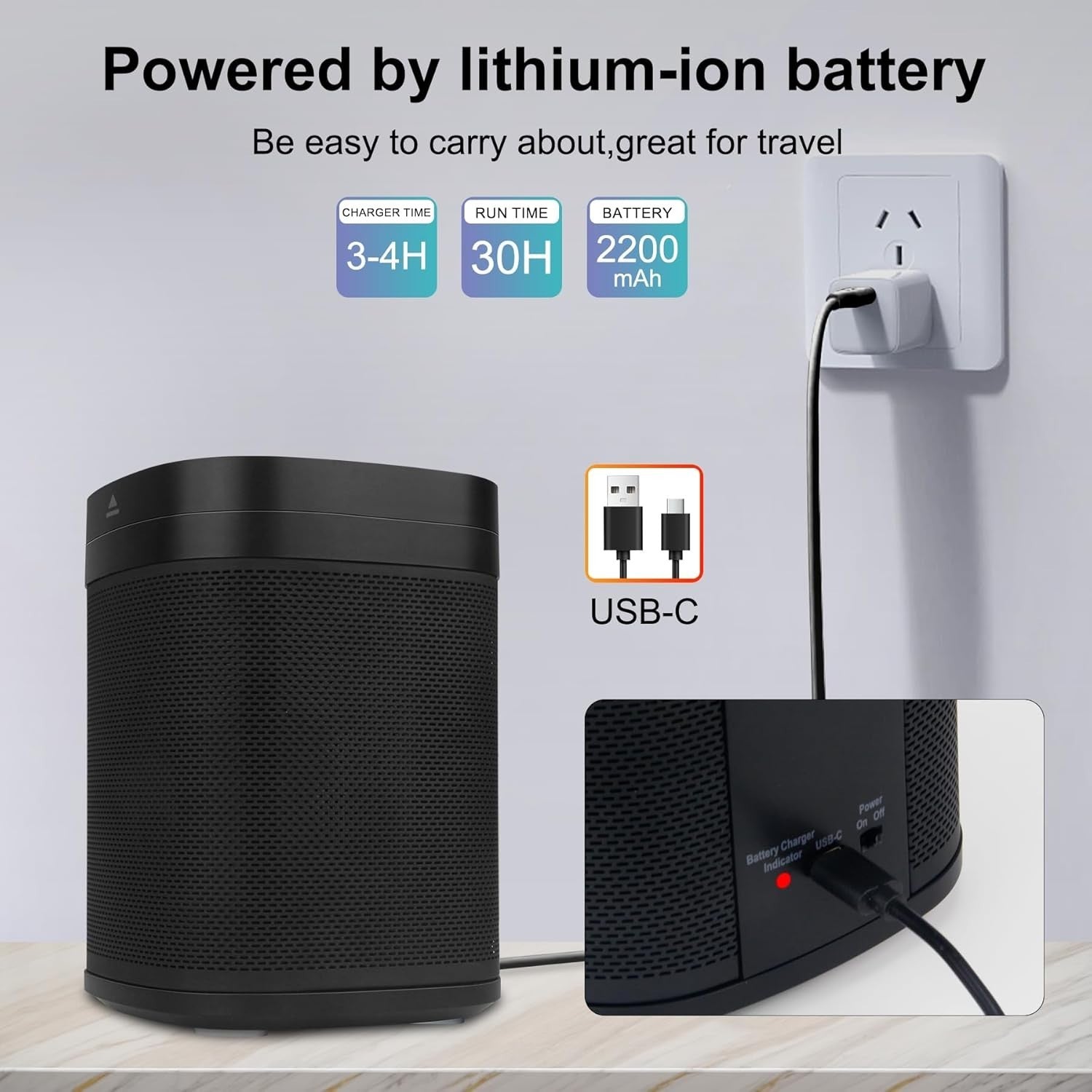 3-in-1 Bluetooth Speaker & Sleep Machine with 70 Sounds & RGB Lamp