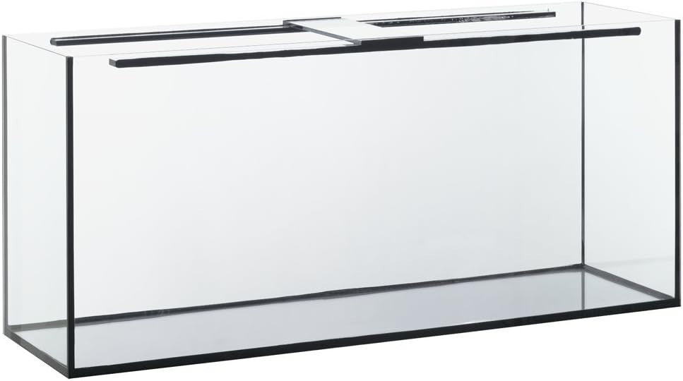 200L Glass Aquarium Fish Tank With LED Lid Large Tropical Tank