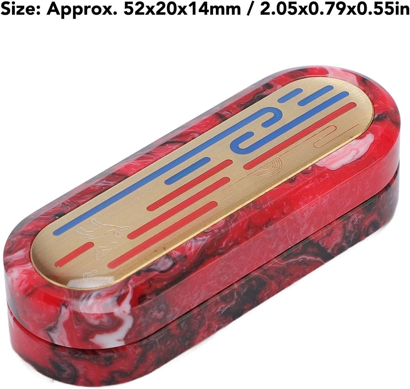 Red Push Card Fidget Slider Mechanical Haptic Stress Relief Pocket Toy