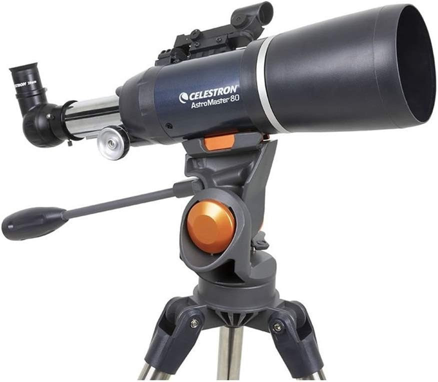 80mm AstroMaster 80AZ Refractor Telescope – Manual Alt-Azimuth, Portable Kit