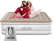 King Size Inflatable Air Bed Electric Pump Raised Flocked Mattress