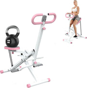 Multi Function Home Gym Machine LCD Display Glute Leg Trainer Pink
