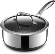 3L Non Stick Induction Saucepan with Glass Lid – Stainless Steel & Oven Safe