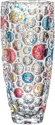 Tall Crystal Glass Flower Vase 25cm Heavy Decorative Centrepiece