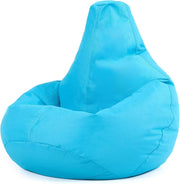 Kids Outdoor Bean Bag Chair Waterproof Gaming Seat – Aqua Blue Indoor Use