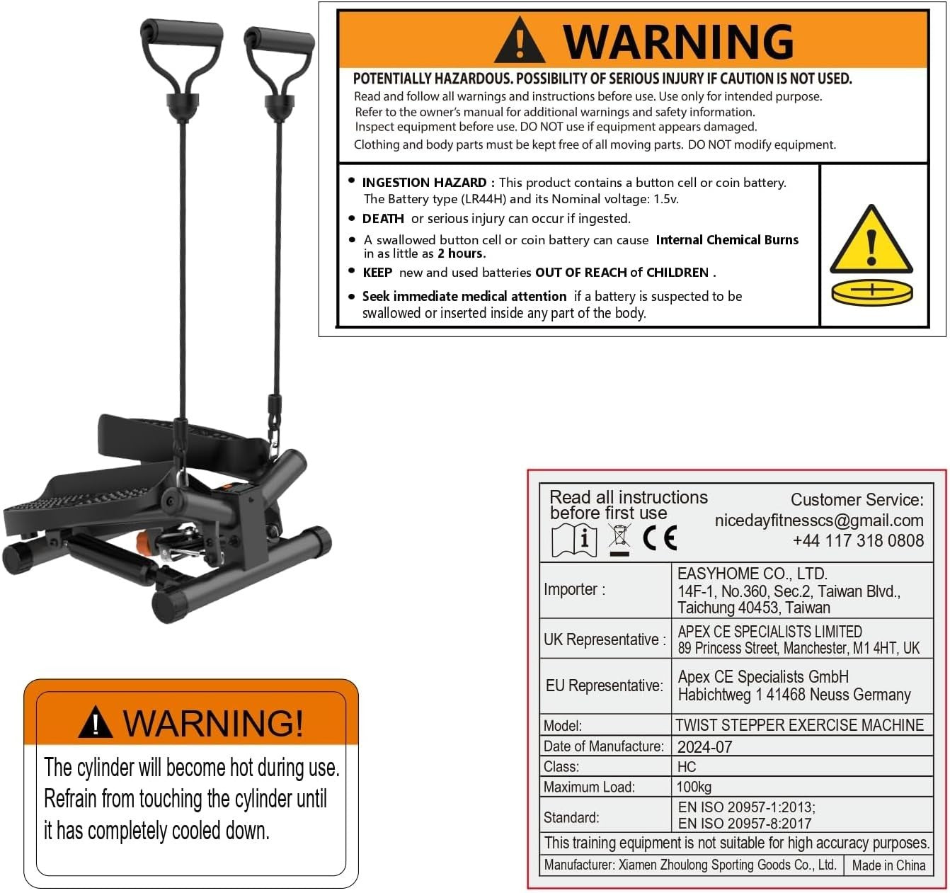 Mini Stepper w/ LCD Monitor, Resistance Bands & Non-Slip Pedals for Full-Body