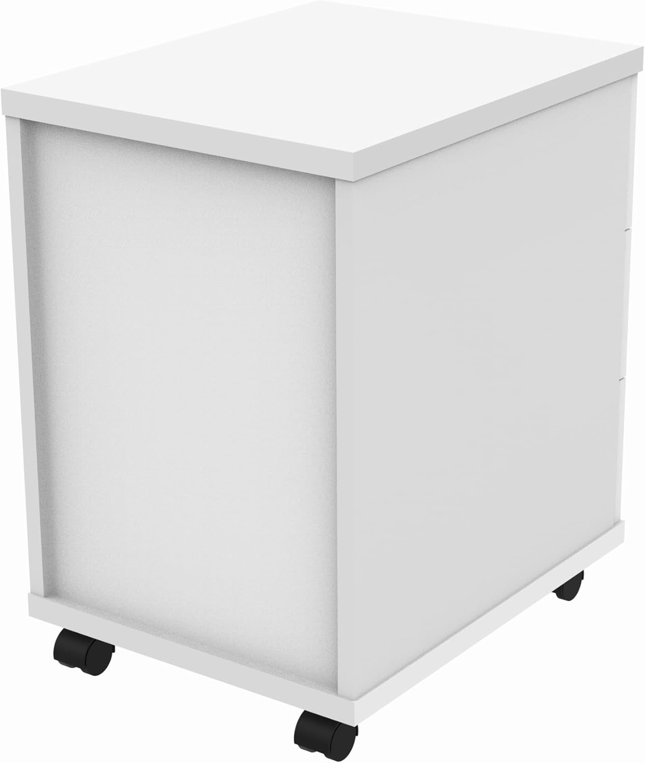 Heavy Duty Lockable Mobile Office Storage Cabinet with 3 Drawers & Wheels