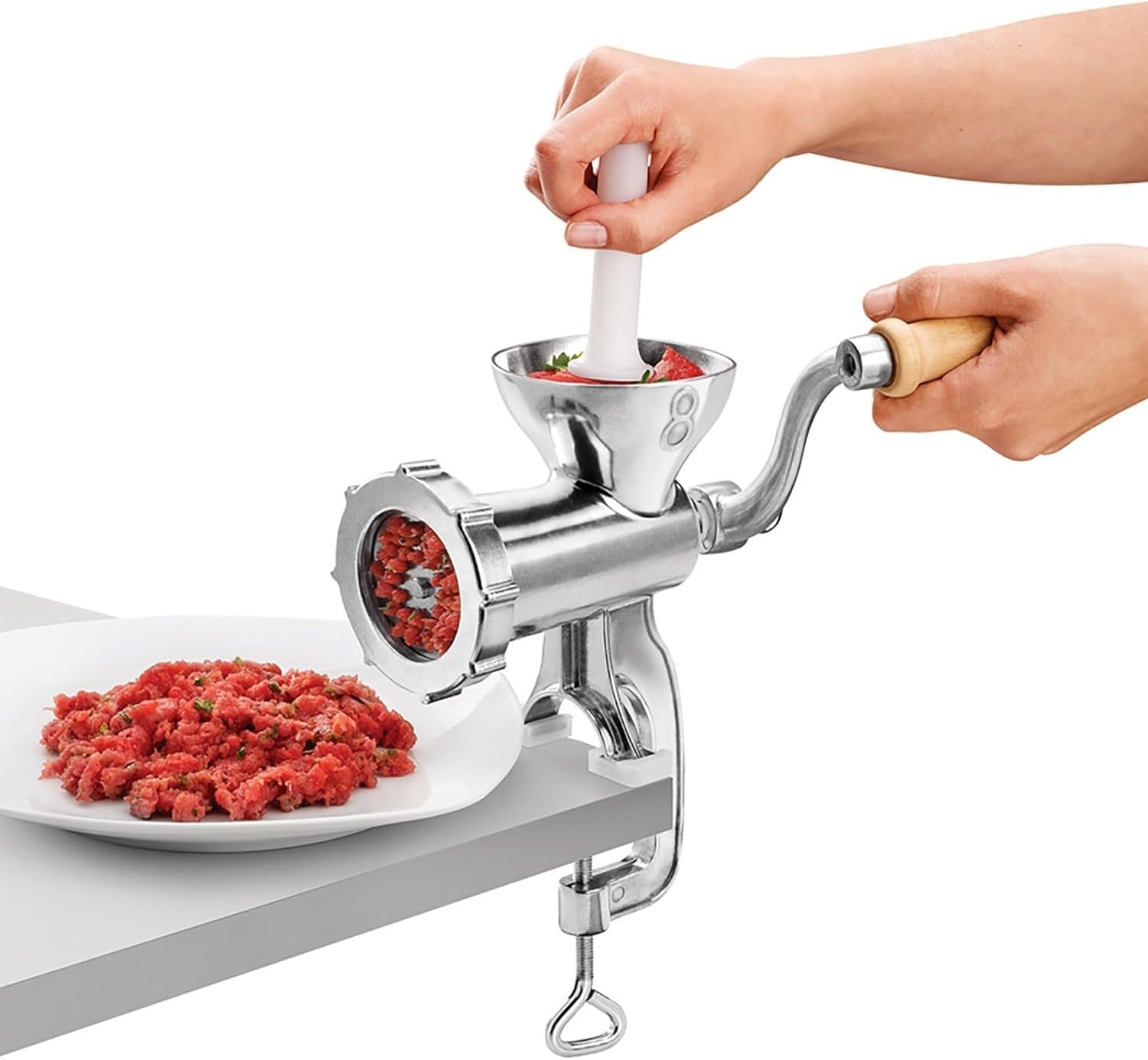 Manual Meat Grinder Sausage Stuffer Pasta Maker Aluminium Mincer