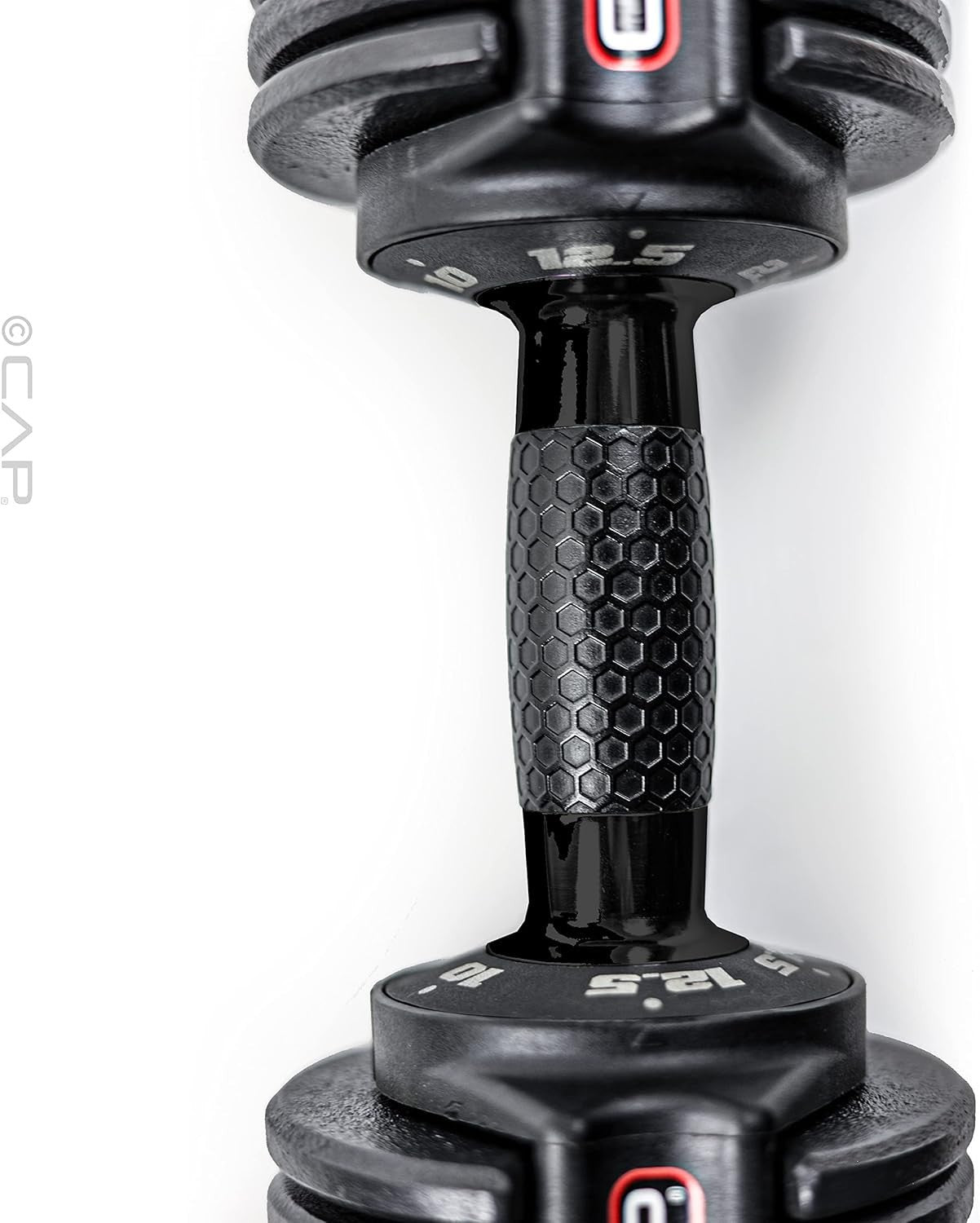 12.5LB Adjustable Dumbbell Pair Twist Handle Honeycomb No-Roll Home Gym