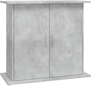 Concrete Grey Engineered Wood Aquarium Stand Secure Storage 81x36x73cm