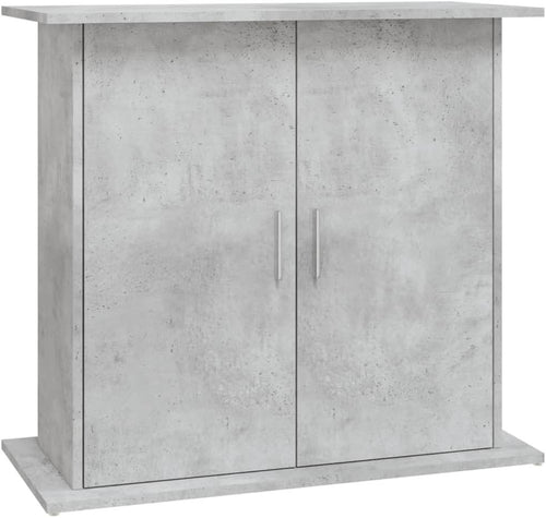 Concrete Grey Engineered Wood Aquarium Stand Secure Storage 81x36x73cm