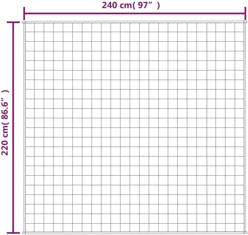 Blue 15kg Weighted Blanket 240x220 cm King Size for Sleep Aid & Comfort