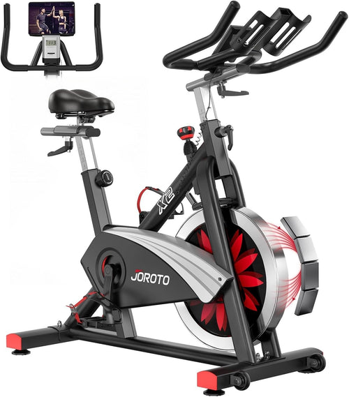 Magnetic Indoor Spin Bike w/ LCD Monitor, 18kg Flywheel, Belt Drive 160kg Cap