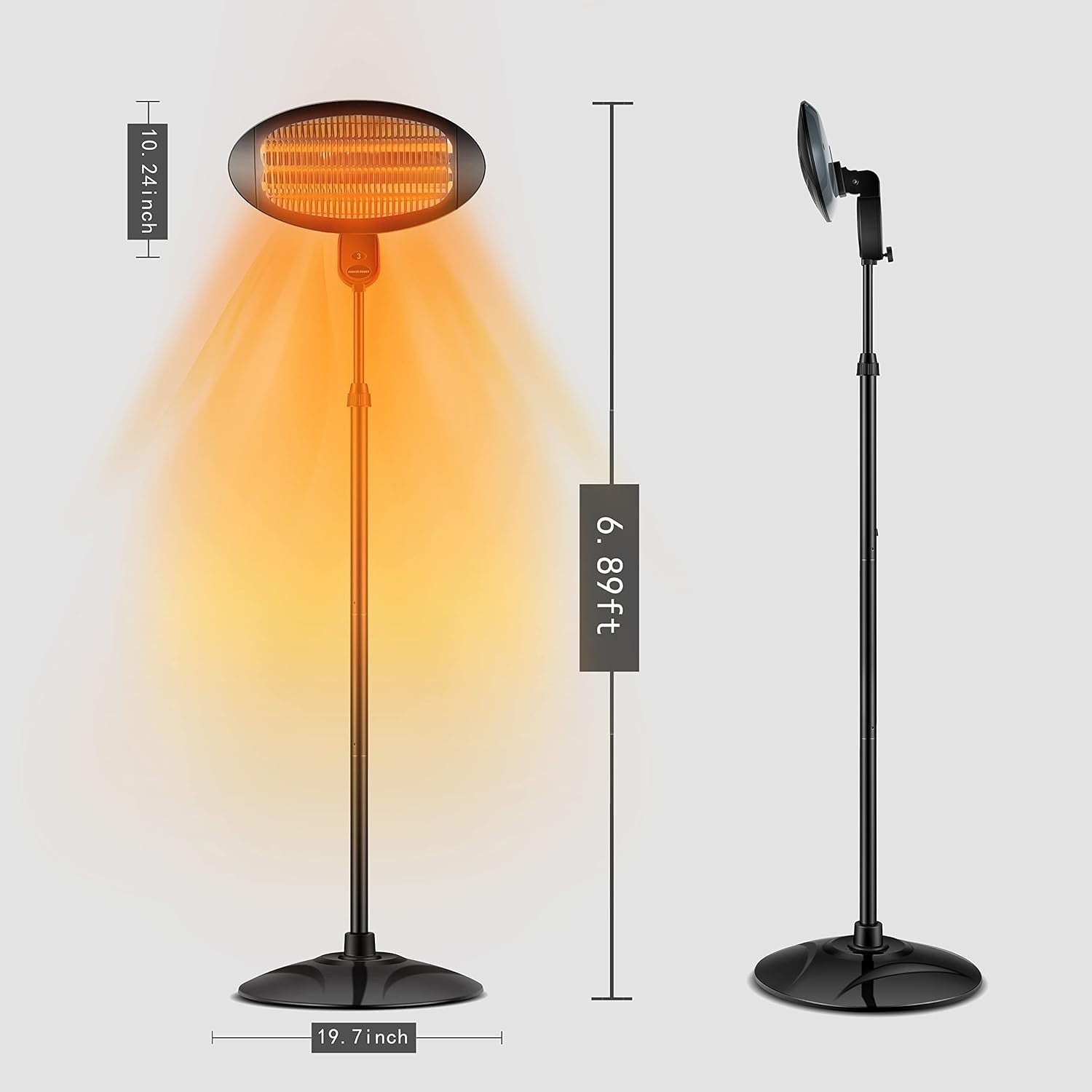 Outdoor Quartz Patio Heater 2000W Waterproof Radiant Heat | Fast Warmth