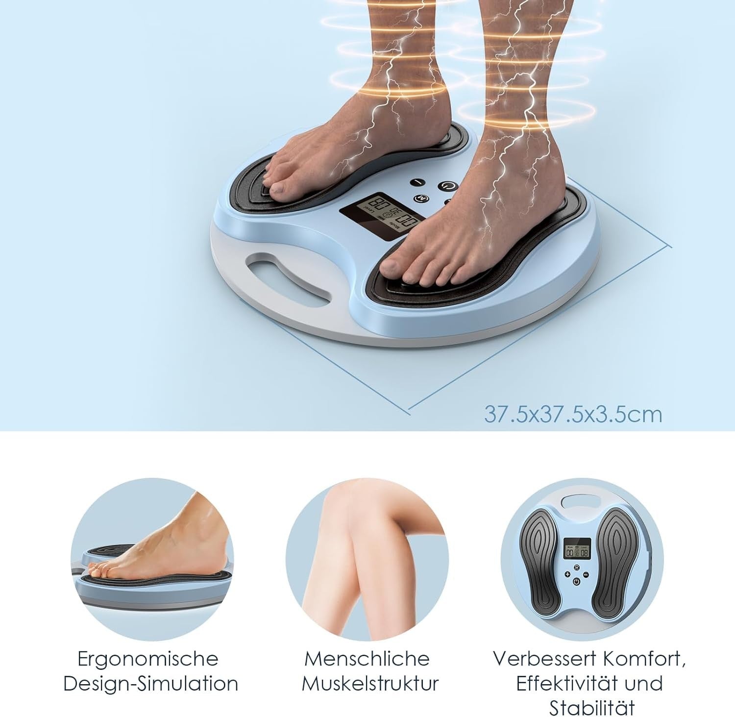 TENS EMS Foot Massager Circulation Stimulator Neuropathy Pain Relief Pad