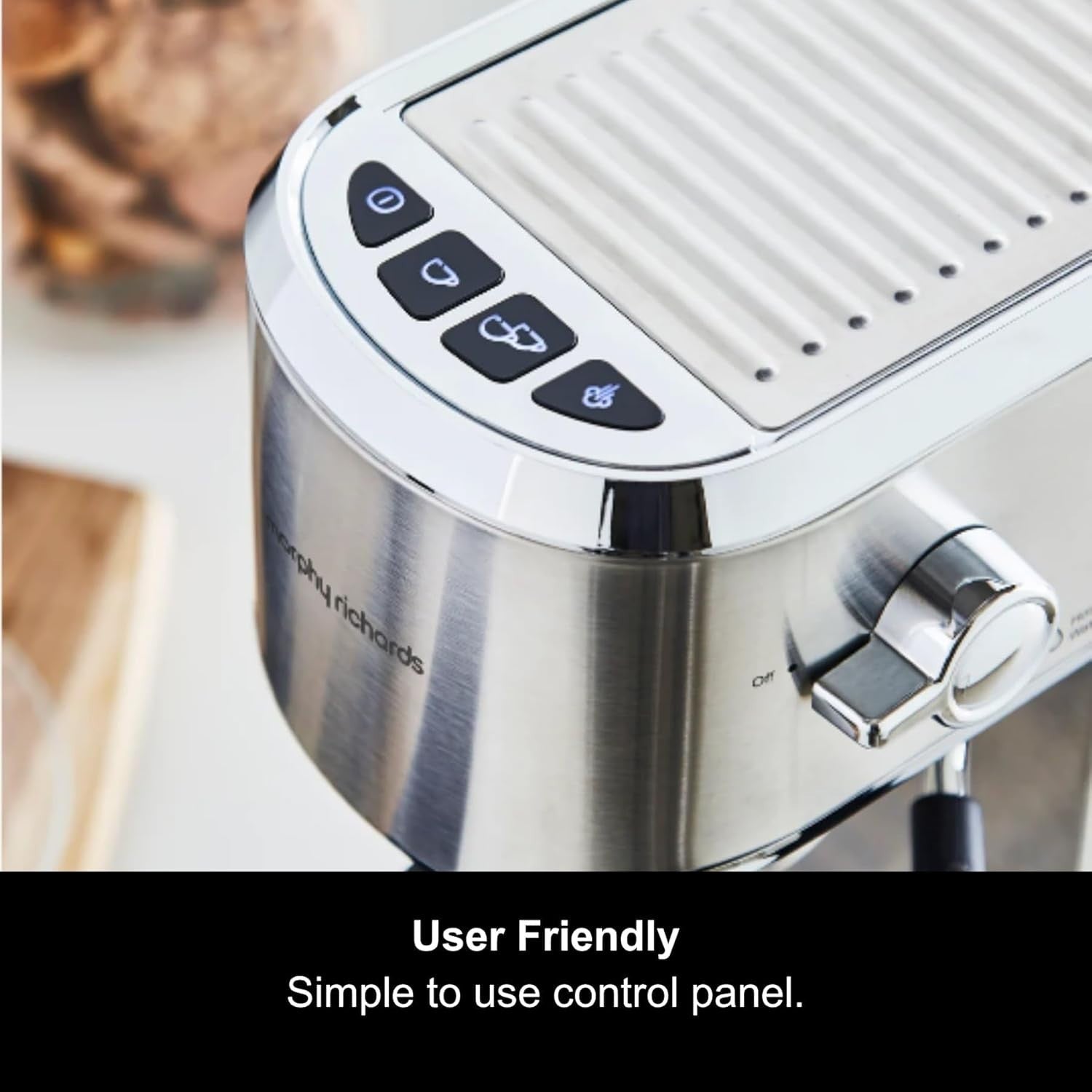 15 Bar Espresso Coffee Machine with Steam Wand | Compact Stainless Steel Maker