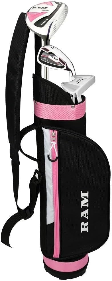 Girls Junior Golf Club Set Ages 6–8 Right Hand Graphite Stand Bag Pink