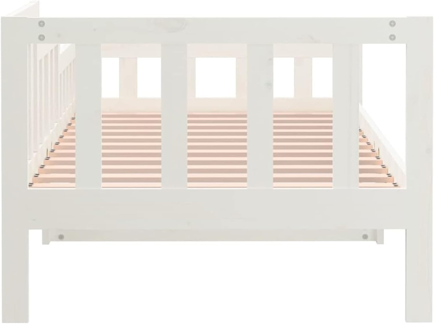 Solid Wood Daybed Sofa Bed White 90x190cm Guest Bed Indoor Outdoor Use