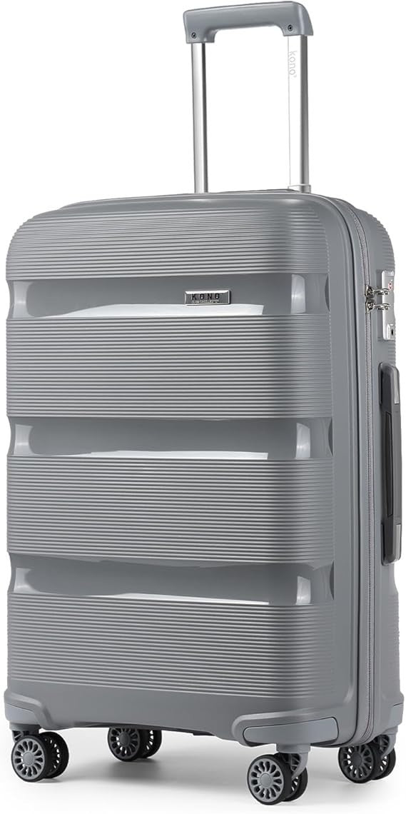 24 Inch Lightweight PP Hard Suitcase 4 Spinner Wheels TSA Lock 66L