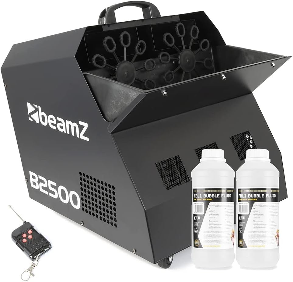 Professional Bubble Machine Twin Fan Remote 2L Fluid