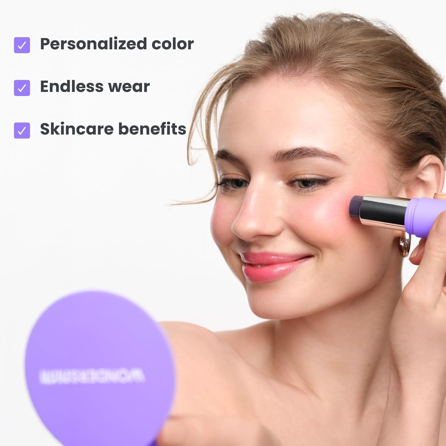pH Activated Cream Blush Stick Multi Use Cheek & Lip Tint Cooling