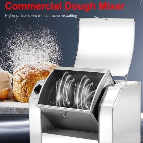 Commercial Dough Mixer 1-3kg Spiral Kneader with Timer for Bread & Dumplings
