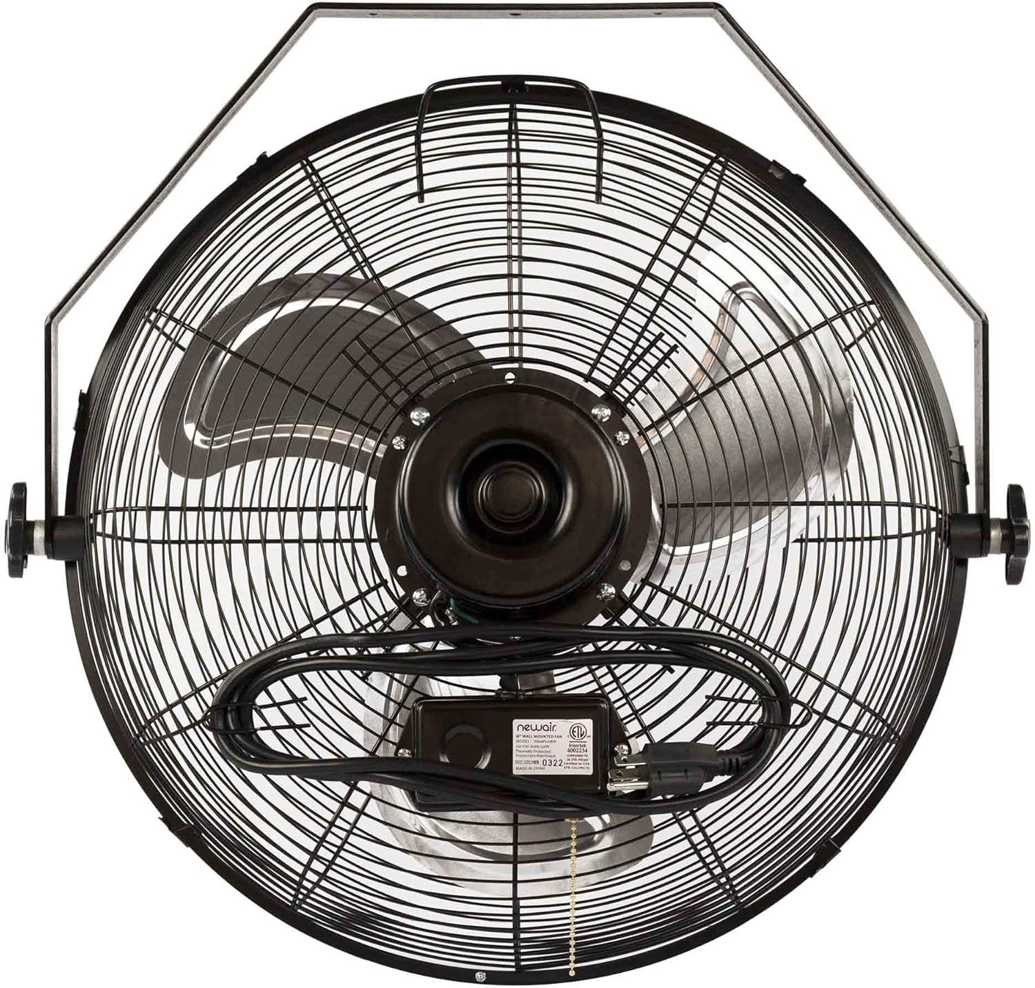 18" Wall Fan – High-Velocity 3000CFM Industrial Cooling w/ 3-Speed Metal Blades