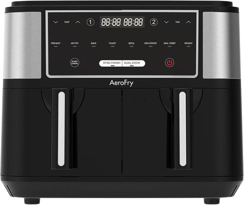 9L Dual Zone Digital Air Fryer | No-Oil Cooking | 8 Presets | Family Size