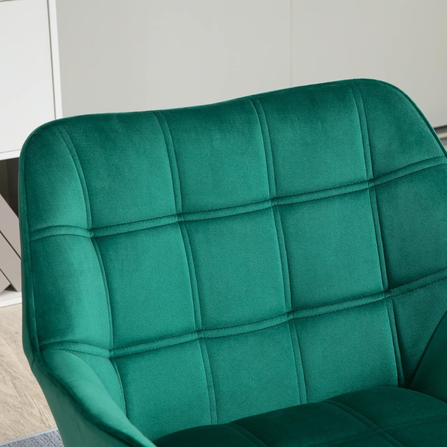 Green Velvet Accent Armchair Wide Arm Tub Chair Modern Bedroom Lounge Seat