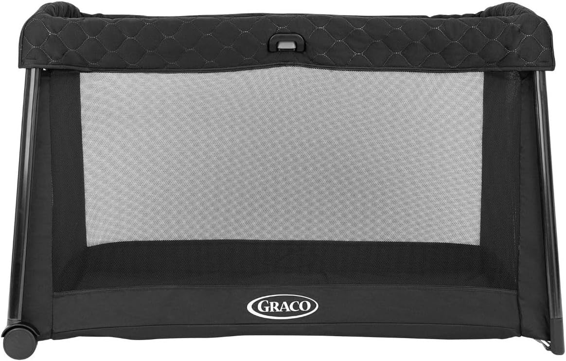 Lightweight Travel Cot with Bassinet Compact Folding Baby Bed Playpen 105x65cm